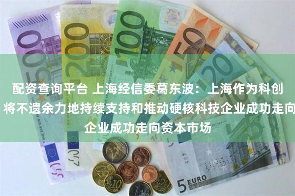 配资查询平台 上海经信委葛东波：上海作为科创板的主场 将不遗余力地持续支持和推动硬核科技企业成功走向资本市场