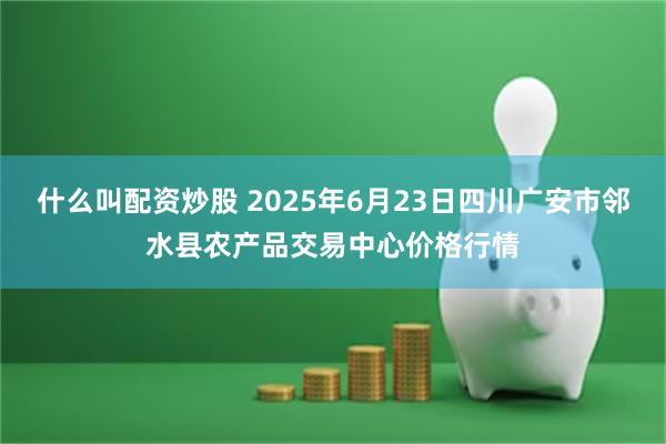 什么叫配资炒股 2025年6月23日四川广安市邻水县农产品交易中心价格行情