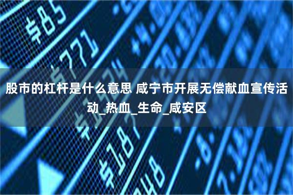 股市的杠杆是什么意思 咸宁市开展无偿献血宣传活动_热血_生命_咸安区